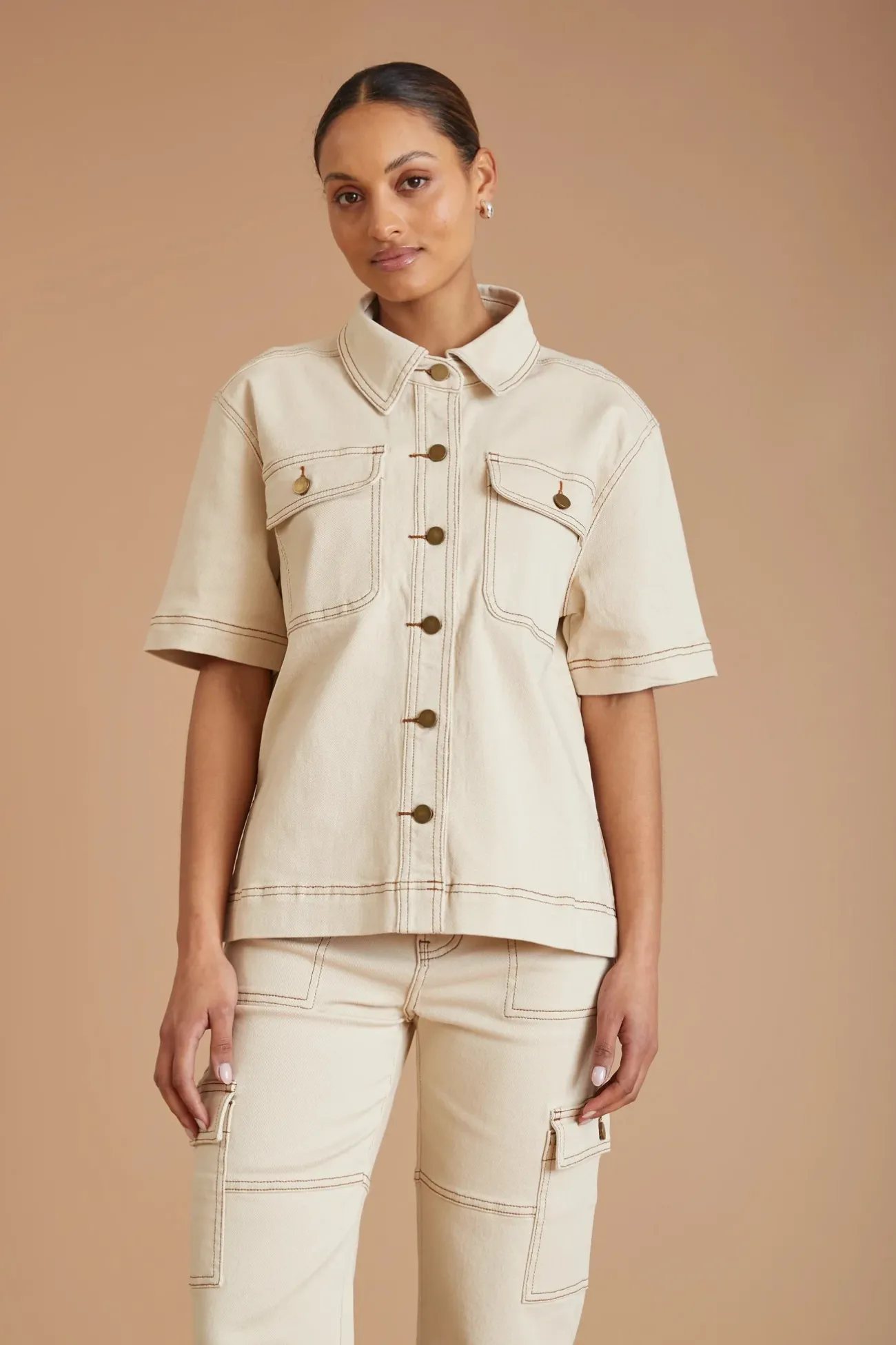 AF Denim Utility Shirt<ALL FENIX Hot