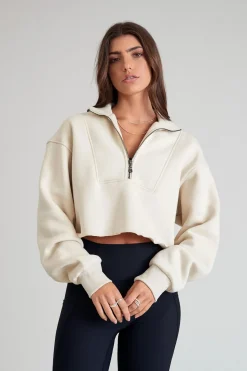 Arlo Crop 1/2 Zip Sweater<ALL FENIX Sale