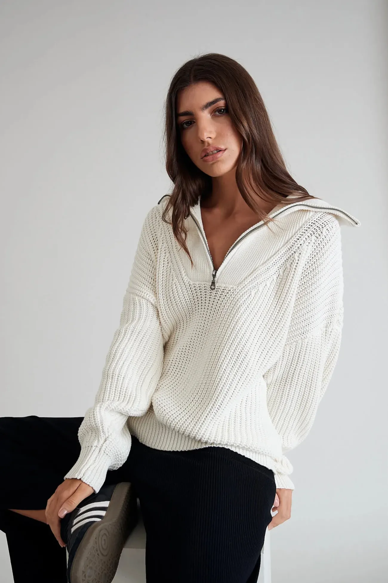 Chunky 1/2 Zip Knit<ALL FENIX Hot