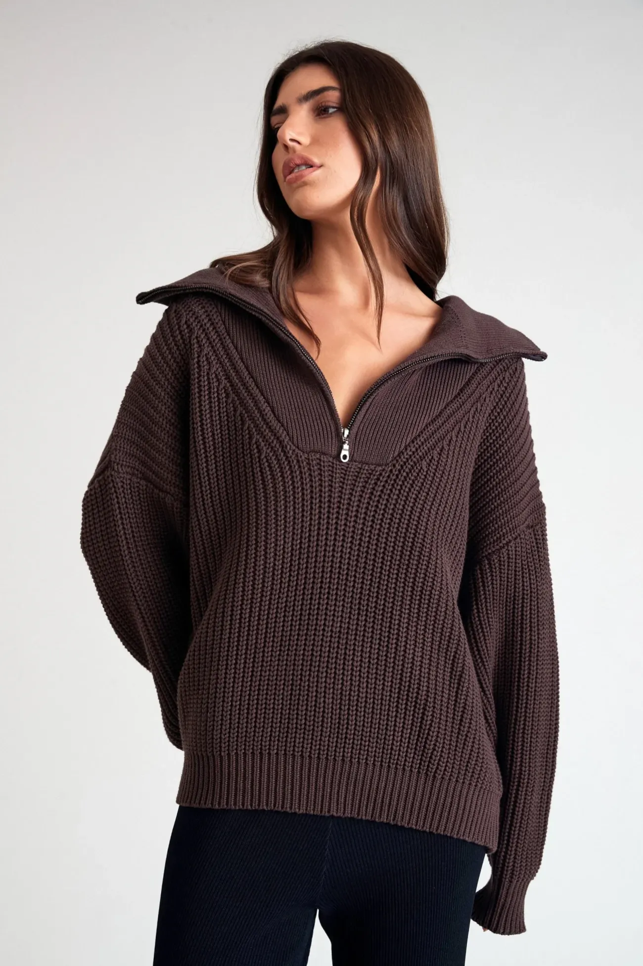 Chunky 1/2 Zip Knit<ALL FENIX Discount