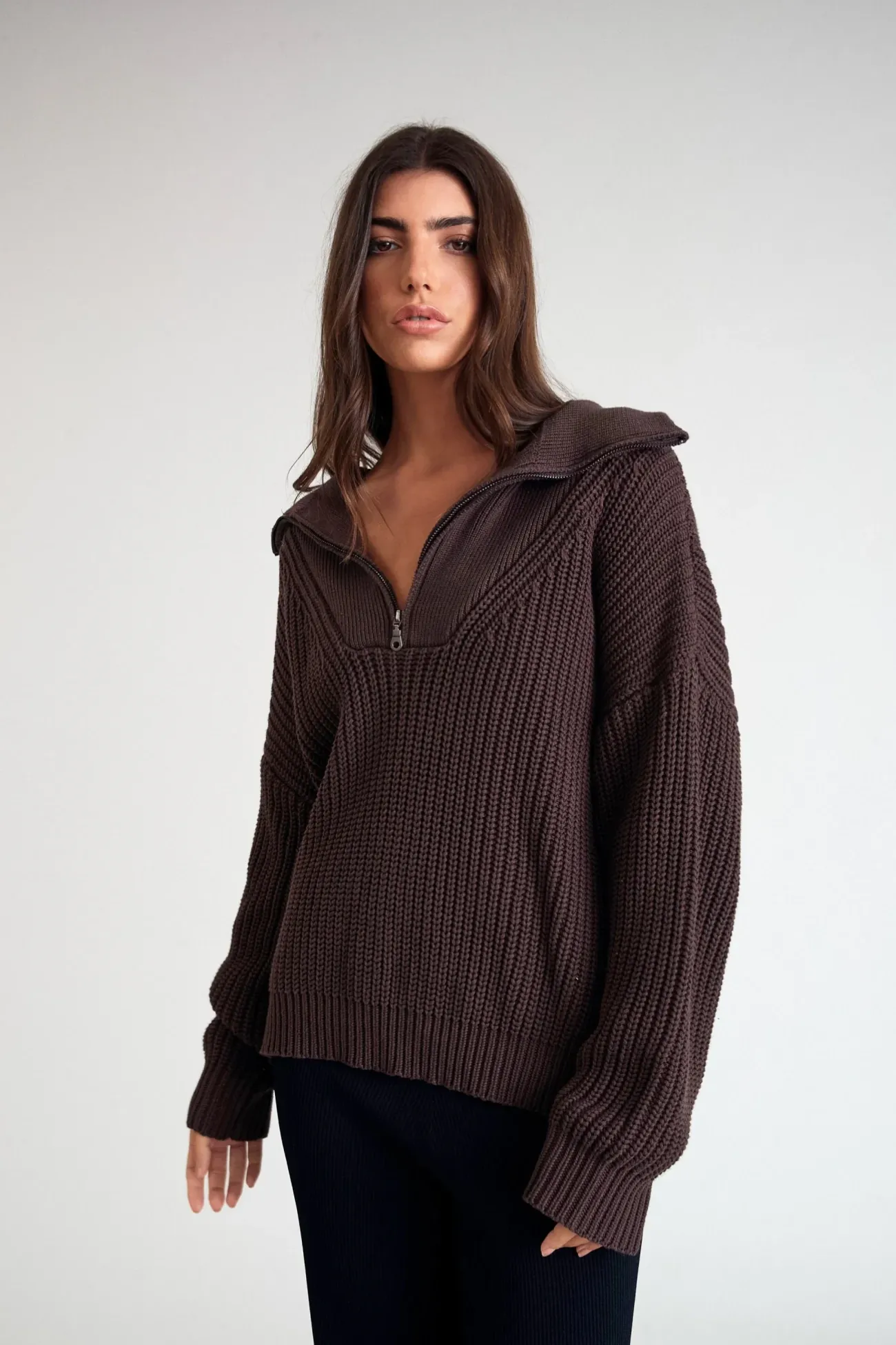 Chunky 1/2 Zip Knit<ALL FENIX Discount