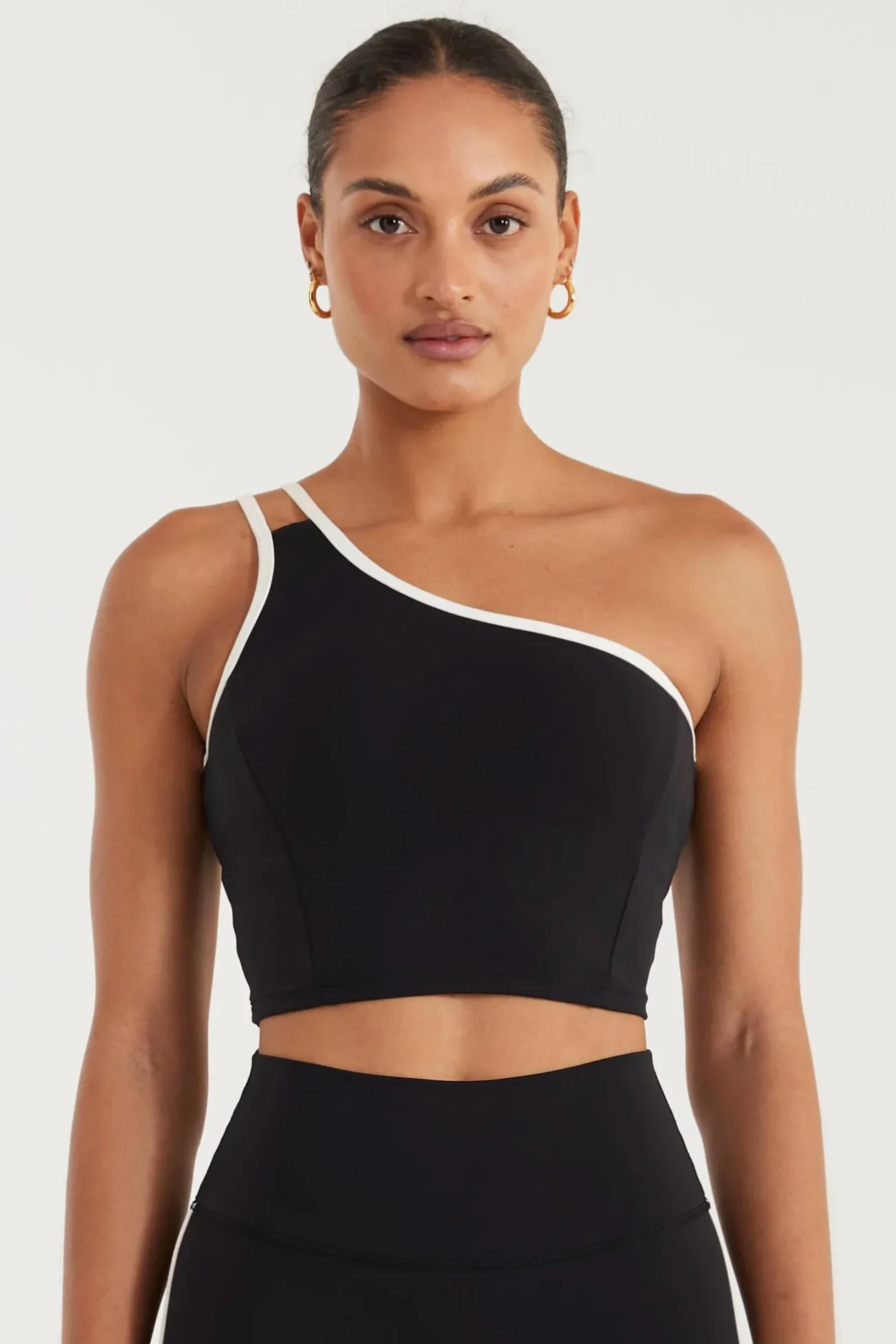 EcoSculpt Contrast One Shoulder Tank<ALL FENIX Outlet
