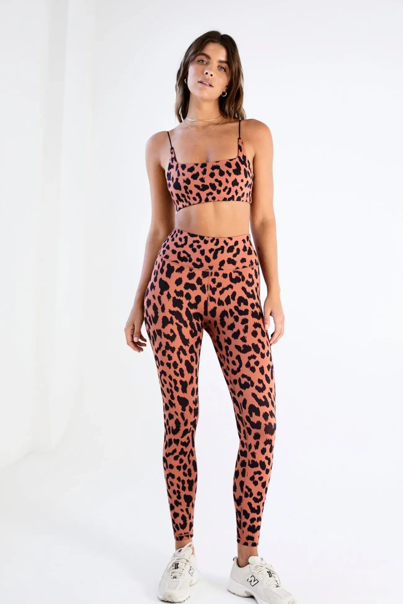 Oversized Cheetah Square Neck Sports Bra<ALL FENIX Sale